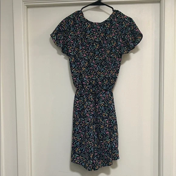 Everly Navy Floral Rinowrwith Pink, Teal & Yellow Blooms - Picture 4 of 4